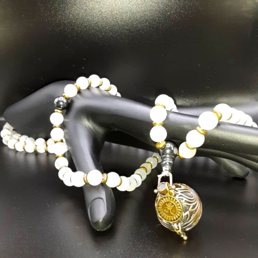 108 Selenite Traditional Tibetan Mala Beads